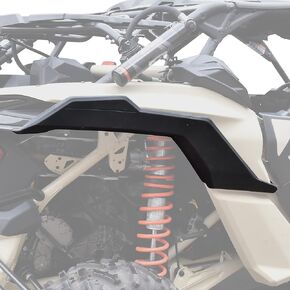 SAUTVS Left & Right Fender Deflector for Can-Am X3 MAX, Black Plastic Rear Fender Deflector Kit for Can Am Maverick X3 XDS XRS MAX Turbo R 2017-2024 Accessories (2PCS, Replace #705009511, 705009512)