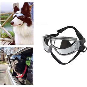 Gesuche Dog Sunglasses Dog Goggles,UV Protection Wind Protection Dust Protection Snow Protection Fog Protection Pet Glasses Eye Wear Protection with Adjustable Strap for Medium or Large Dog