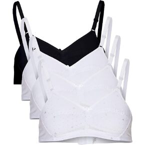 B2BODY Cotton Girls Training Bras – Adjustable Wireless Girls Bras, Multi-Pack