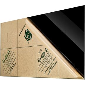 Black Acrylic Sheet Panel 1/8'' Thick Cast Sheet Plastic Glass Board with Protective Paper for Craft Signs DIY Display Projects Holder Shelf (2 Pcs,12'' x 24'')