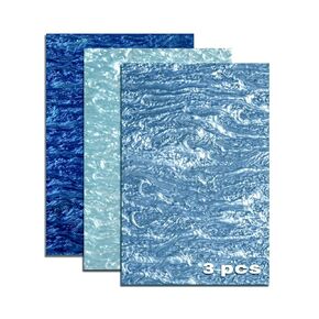 TOEPODO Pearlescent Ripple/Stream Acrylic Sheet 1/8 Thickness Featured Plexiglass Cast Sheet Panel Stream Pattern for Home Decoration DIY Craft Festival Art Design (3, Metal Blue, 8x12 Inch)
