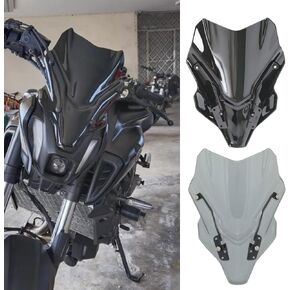 Midimttop Motorcycle WindScreen Windshield Windproof Protector Flyscreen Pare-brise Front Fairing Win Deflector Compatible with Ya-ma-ha MT-07 MT07 MT 07 Accessories 2021 2022 2023 (Smoke)