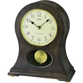 Seiko Tai Oak Veneer Mantel Clock with Dual Chime