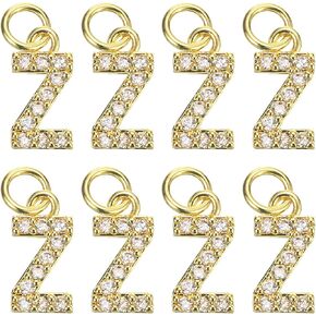uxcell Rhinestone Letter Charm, Letter Charm Alphabet Pendant for DIY Bracelets Necklace Jewelry Making