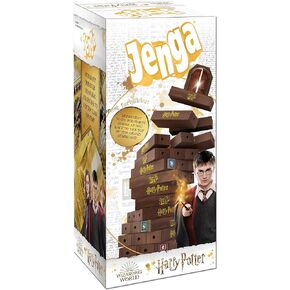 Jenga: Harry Potter | Build The Grand Staircase of Hogwarts to Reach The Classroom | Based on Harry Potter Film Franchise | Collectible Jenga Game | Unique Gameplay with Custom Dice