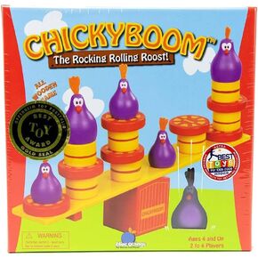 Blue Orange Games Chickyboom Award Winning Wooden Skill Building Balancing Game for Kids