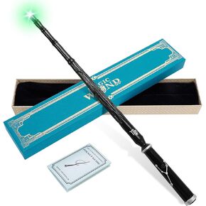 Light Up Wizard Magic Wand with 5 Light Colors, Rechargeable Illuminating Constellation Wands for Kids Witch Cosplay Party Favors, Taurus