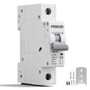 Pjerjzn Miniature Circuit Breaker 60Amps 120/240VAC 1-Pole Circuit Breaker DIN Rail Mount, Thermal Magnetic AC Disconnect Switch for House, Electrical Systems, Emergency Generators 2 Pack…