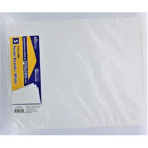 Royal Brites Poster Board White, 11 x 14 Inches, 5-Sheet Pack (25301)
