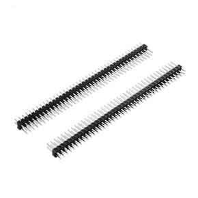 uxcell 5Pcs 2.54mm Pitch 40-Pin 13mm Length Double Row Straight Connector Pin Header Strip for Prototype Shield