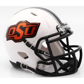 Riddell NCAA Oklahoma State Cowboys Helmet Mini SpeedHelmet Replica Mini Speed Style 2016 White, Team Colors, One Size