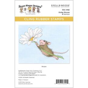 Spellbinders Daisy House Mouse Cling Rubber Stamp, Red