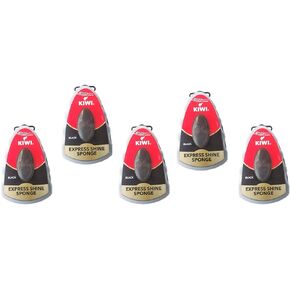 By Be The Bestest Kiwi Express Shoe Shine Sponge, Black 0.2 fl oz (pack of 5)
