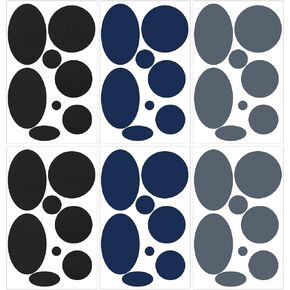 6 Sheets/48pcs Down Jacket Repair Patch, 3 Colors Self Adhesive Nylon Repair Patch Tape Washable Fabric Outerwear Repair Tape for Coats Down Jackets Tents Sleeping Bags (Round, Oval)