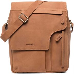 LEABAGS Amsterdam genuine buffalo leather shoulder bag I Vintage look I Fits a 13 inch laptop I Small messenger bag in Kuwait