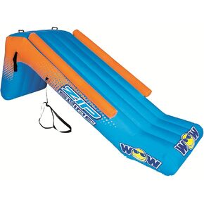WOW Sports - Zip Slide Inflatable Pontoon Slide for Boats - Perfect Summer Lake Party Accessory for Kids & Adults