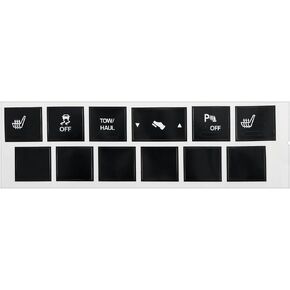 Car Heated Seat Traction Button Repair Sticker Decal Set for Jeep Cherokee Commander Car Interior Seat Heating Switch Stickers