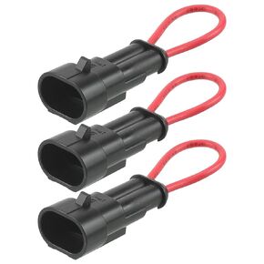 MOTOALL 3PCS Plug Connector Seat Switch Safety Bypass Fit for Kioti/Bobcat Tractor