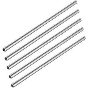 Eowpower 5 Pieces 304 Stainless Steel Round Capillary Metal Tube Tubing Pipe 10mm X 8mm (ODxID) Length 300mm