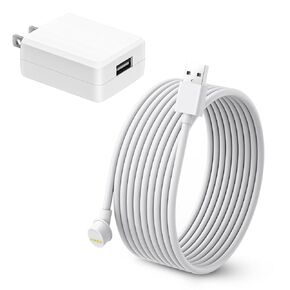 2 Pack 32.8ft Power Cable Compatible with Google Nest Cam Outdoor or Indoor, Battery(2nd Generation), Weatherproof Charging Cable with Adapter for Nest Cam (Battery) 5V 2A Charger Cable