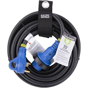 Electric World RV 30 Amp 25' Detachable Cordset with Light | Reliable RV Power Connection