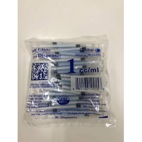Easy Glide 1ml 1cc Oral Syringe, Caps Included, Great for Oral Medicine and Home Care, 100 Count
