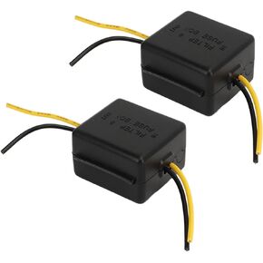 Stereo Power Supply Filter, Audio Power Filter 2 Pieces Reliable Noise Reduction 12V for Equalizers