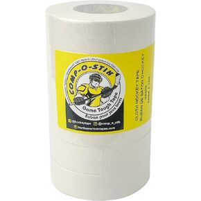 Comp-O-Stik Hockey Tape - 1" White Cloth - 6 Roll Multipack in Kuwait