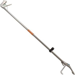 Snake Tong Foldable Self Lockable Stainless Steel Strong Safe Reptile Grabber Catcher Snake Handling Tool Safe Distance Quickly Catch Snakes