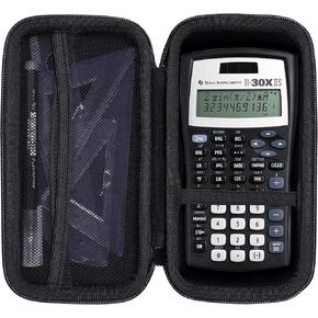 حقيبة سفر صلبة بديلة من Khanka للآلة الحاسبة العلمية Texas Instruments TI-30XIIS، حافظة فقط (أحمر)