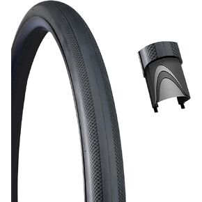 BALINGE Road Bike Tire 1/2 Pack 700 * 28C/32C Bike Replacement Tire Folding Replacement Tire for Bicycle, Wear-Resistant，1/2 Pack，Black