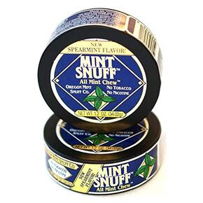 Mint Snuff All Mint Chew - Spearmint Flavor - 6 cans by Oregon Mint Snuff Company