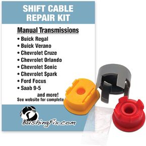 BushingFix CA1Kit Manual Transmission Shift Cable Bushing Repair Kit, Shifter Cable Kit compatible with Ford, Chevy, Buick, and More, Replacement Bushing, Easy Repair and Replacement