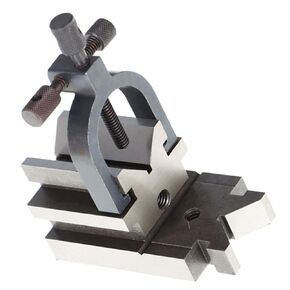Timunr 3-1/2 x 1-7/8 x 1-7/8 Accuracy V Block with Clamp Set, All Angle Hardened Steel Multi-use Gauge Gage Machinist Tool Fit for Drilling, Milling and Grinding Operations