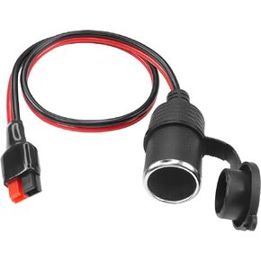 45A Connector to Cigarette Lighter YACSEJAO 12AWG 45A Solar Connector to12V Female Cigarette Lighter for Portable Solar Panel Tire Inflator(1.6ft/50cm)