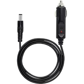 PNGKNYOCN12V DC Car Charger Auto Power Supply 18AWG Cable ，DC 5.5mm x 2.5mm to Car Cigarette Lighter Male Plug Car Cigarette Lighter Cable for Camera, CCTV, Car Refrigerator (4.9FT)