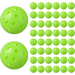 50 Pack Outdoor Balls Bulk 40 Holes Sports Plastic Balls Competition Practice Balls Outdoor Indoor Balls with High Elasticity and Durable for Courts Tournament Play Training Daily Sports