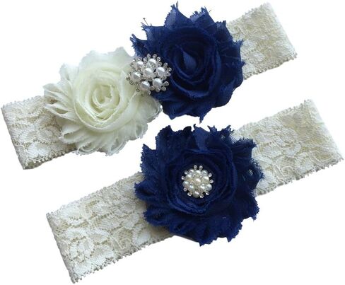 Daddasprincess Wedding Garter Ivory Bridal Lace Plus Size Garter Something Blue in Saudi Arabia
