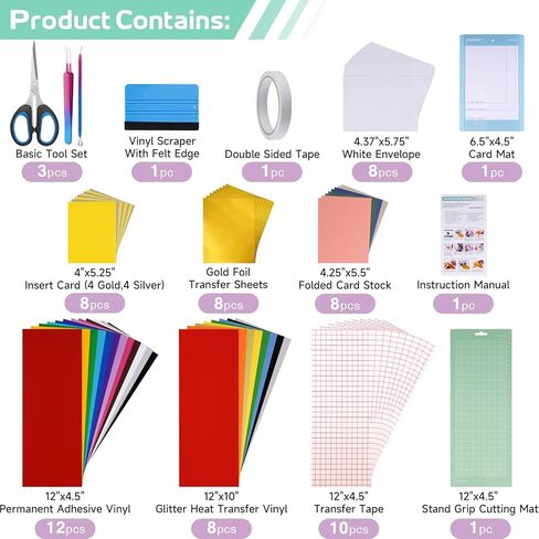 GO2CRAFT All-in-One Accessories Bundle, 90Pcs Ultimate Tools and Vinyl in Kuwait