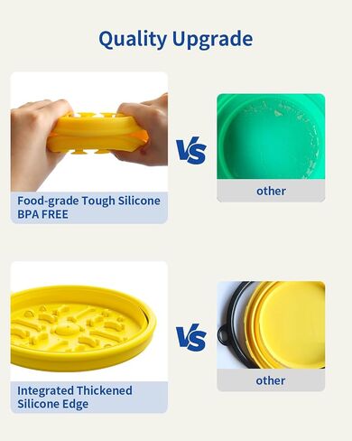Collapsible Dog Bowl 2 Pack, Portable Dog Bowl for Puppy/Cat, Silicone Travel Dog Bowl with Anti-Slip Suction Cups, Collapsible Dog Water Bowl for Small/Medium Dogs - for Outdoor Hiking Indoor in Saudi Arabia