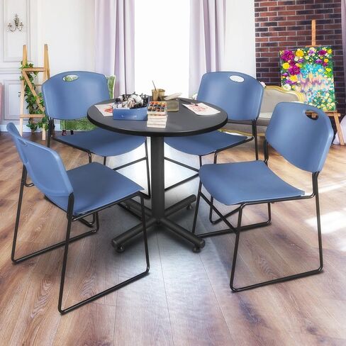 Regency Kobe 30-Inch Round Breakroom Table, Grey in Saudi Arabia