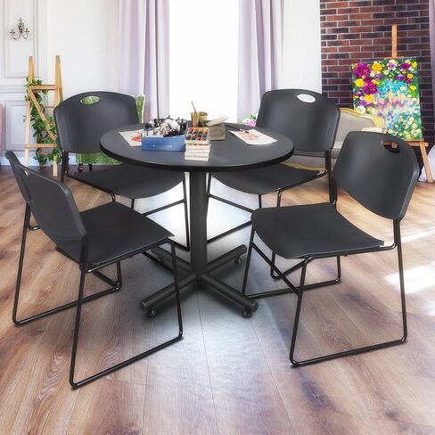Regency Kobe 30-Inch Round Breakroom Table, Grey in Saudi Arabia