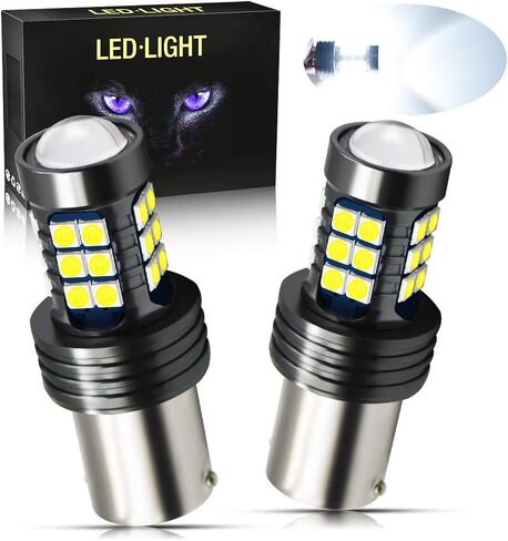 9-36V BA15S LED Bulbs 27-SMD 3030 Chip Super Bright 11561141 1003 1073 7506 LED Lamps for Back Up,Reverse,Brake,Tail,Rv Lights.Xenon White. (2-Pack) in Saudi Arabia
