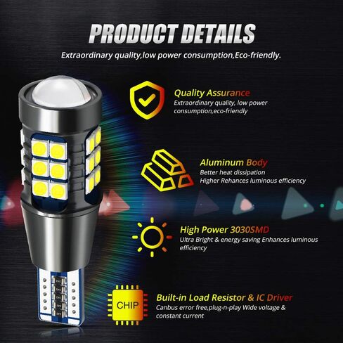 9-36V BA15S LED Bulbs 27-SMD 3030 Chip Super Bright 11561141 1003 1073 7506 LED Lamps for Back Up,Reverse,Brake,Tail,Rv Lights.Xenon White. (2-Pack) in Saudi Arabia