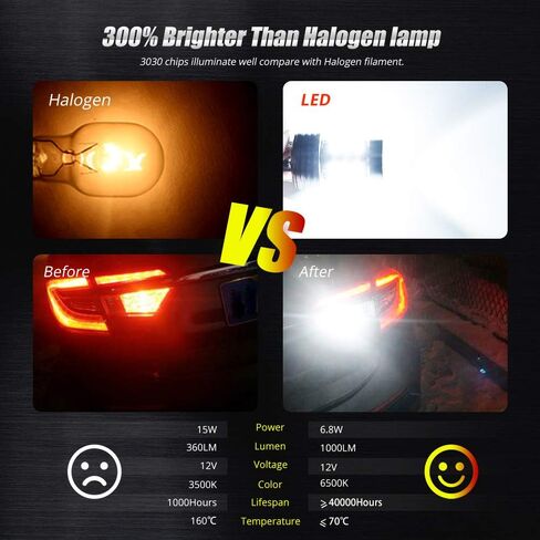 9-36V BA15S LED Bulbs 27-SMD 3030 Chip Super Bright 11561141 1003 1073 7506 LED Lamps for Back Up,Reverse,Brake,Tail,Rv Lights.Xenon White. (2-Pack) in Saudi Arabia