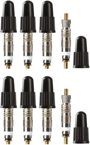 Tubeless Presta Valve Stem Kit for Bikes. Presta Valve Stems, Cores and Removal Tool. in Saudi Arabia