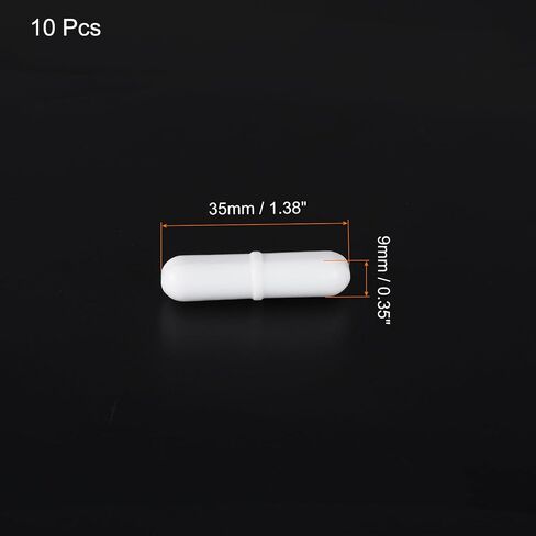 MECCANIXITY Magnetic Stirrer Mixer Stir Bar Rod 25mm(1") x7mm with Ring Shape PTFE Coating Magnet White for Laboratory 10Pcs in Saudi Arabia