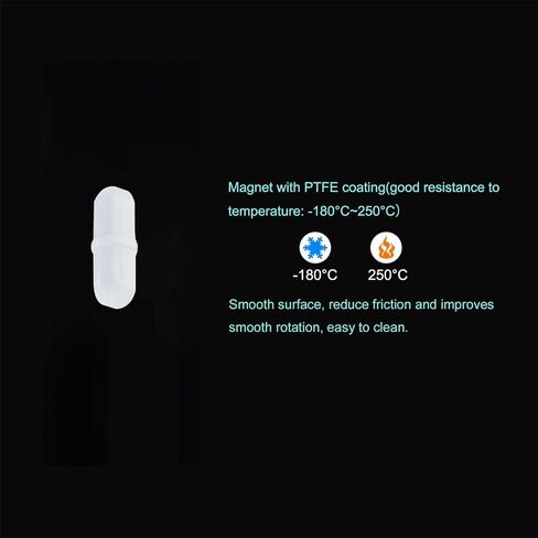 MECCANIXITY Magnetic Stirrer Mixer Stir Bar Rod 25mm(1") x7mm with Ring Shape PTFE Coating Magnet White for Laboratory 10Pcs in Saudi Arabia