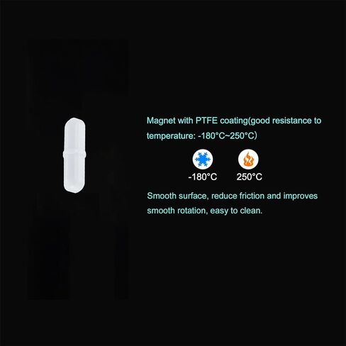 MECCANIXITY Magnetic Stirrer Mixer Stir Bar Rod 25mm(1") x7mm with Ring Shape PTFE Coating Magnet White for Laboratory 10Pcs in Saudi Arabia