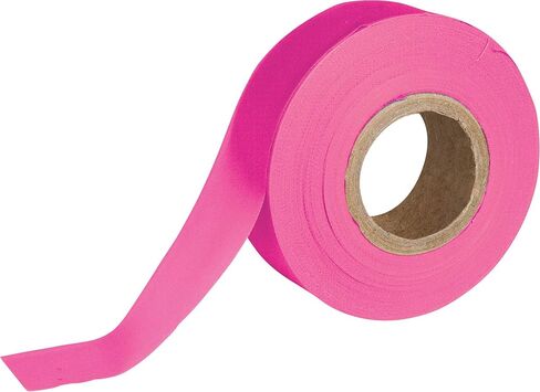 Brady Fluorescent Pink Flagging Tape for Boundaries and Hazardous Areas - Non-Adhesive Tape, 1.188" Width, 150' Length (Pack of 1) - 58354,Fluorescent Pink in Saudi Arabia